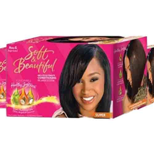 Soft & Beautiful Relaxer Kit Super – Ohne Lye 400g