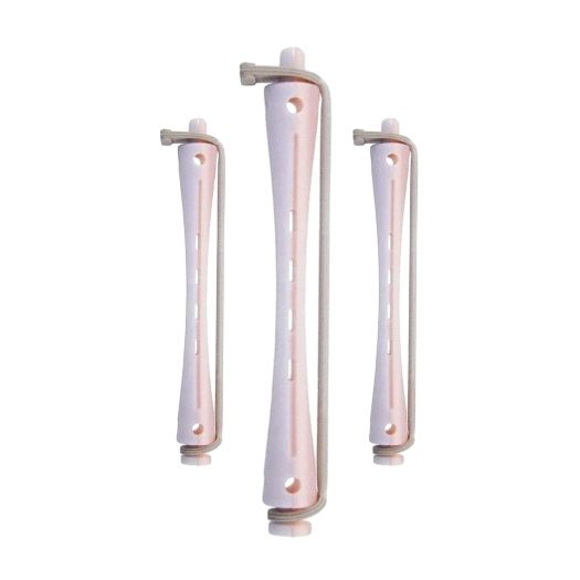 Comair Permanent Wraps 91mm – 12 Stück 7mm – Weiß/Rosa