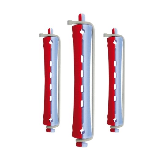Comair Dauerwickler 91mm blau/rot – 12 Stück 11mm