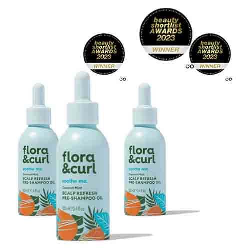 Flora & Curl Pre-Shampoo Öl mit Kokos & Minze – Für Gesunde Kopfhaut 100ml