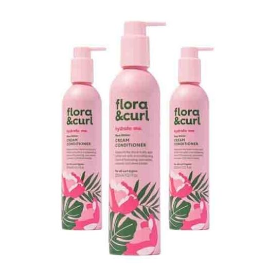 Flora & Curl Entwirr-Lotion mit Rosenwasser – Leichte Feuchtigkeit 300ml