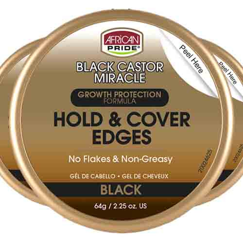 African Pride Styling Gel Black Castor Miracle – Hält & Bedeckt 64g