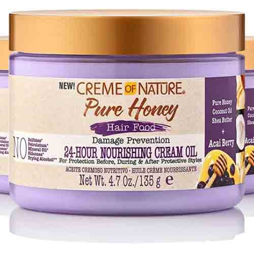 Creme of Nature Haarpflege Pure Honey 24-Stunden Cremeöl – Feuchtigkeit 135g