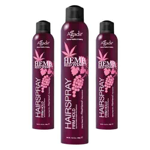 Agadir Haar Spray mit Hanf & Rotwein – Fester Halt 298g