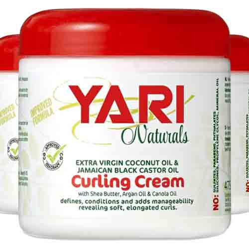 Yari Naturals Lockencreme mit Kokos & Rizinusöl – Feuchtigkeit 454g