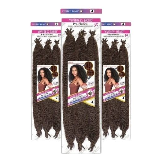 Vivitress Pre Fluffed WaterWave Fro Twist 24 Zoll – 4 100g