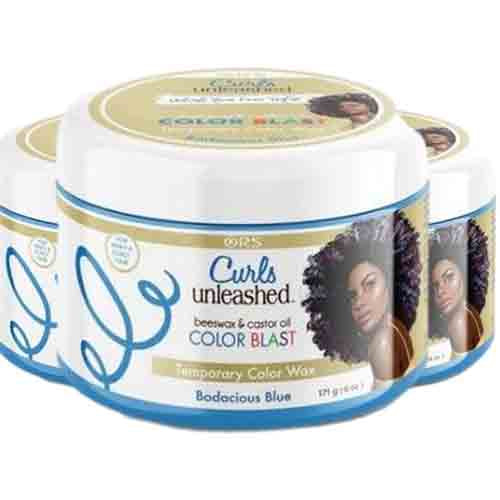 Curls Unleashed Temporary Hair Makeup Wax Bodacious Blue – Ohne Schaden 170g