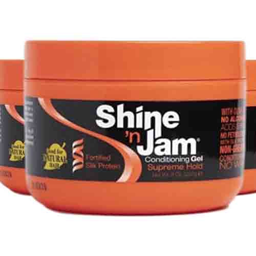 Ampro Styling Gel Shine 'n Jam Supreme Hold – Ohne Fliegenhaar 227g