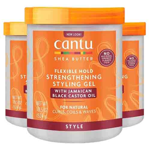 Cantu Styling Gel mit Jamaican Black Castor Oil – Flexibler Halt 524g