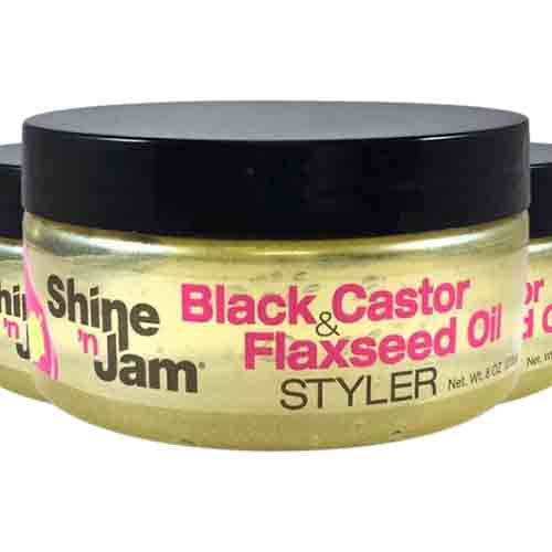 Ampro Styling Gel Black Castor & Flaxseed Oil – Extra Halt 227ml