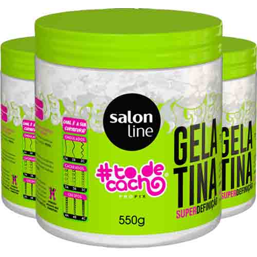 Salon Line Styling Gel Gelatina Super Defination – Anti-Frizz 550g