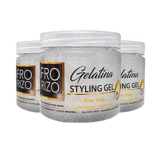 Afro & Rizo Styling Gel mit Aloe Vera – Definierte Locken 473ml
