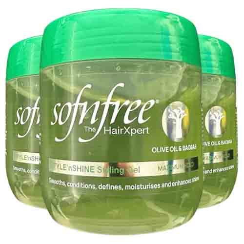 Sof n'free Styling Gel mit Olivenöl & Baobab – Starker Halt 500ml