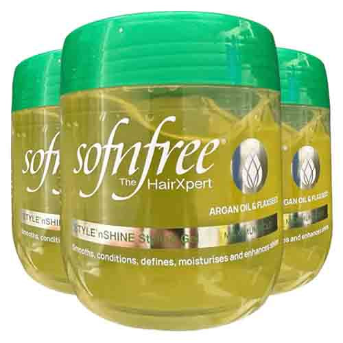 Sof n'free Styling Gel mit Arganöl & Leinsamen – Starker Halt 500ml