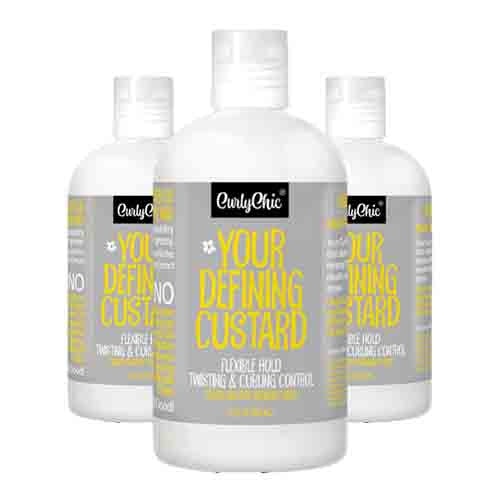 CurlyChic Your Defining Custard – Fliegende Haare Reduzieren 354ml