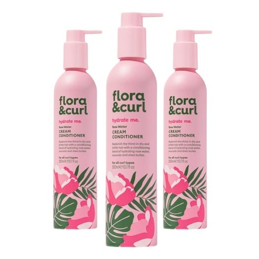 Flora & Curl Cream Conditioner mit Rosenwasser – Feuchtigkeit 300ml