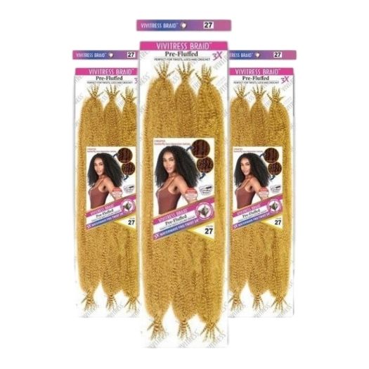 Vivitress Pre Fluffed WaterWave Fro Twist 24 Zoll – Voluminös 600g