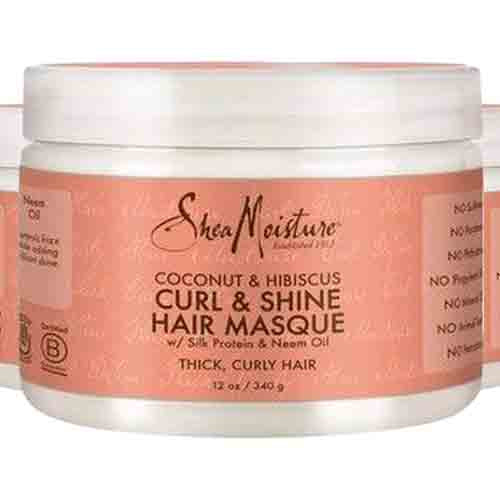 Shea Moisture Haarmaske mit Kokos & Hibiskus – Feuchtigkeit 340g