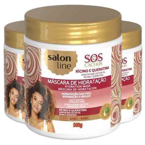 Salon Line Hydration Mask mit Ricinusöl & Keratin – Intensive Pflege 500g
