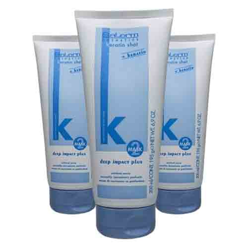 Salerm Haarmaske Keratin Deep Impact Plus – Repariert & Stärkt 200ml