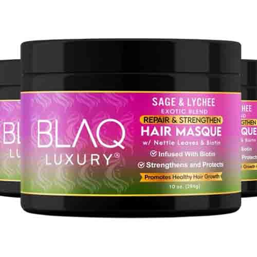 Blaq Luxury Haarmaske mit Salbei & Lychee – Repariert & Stärkt 284g