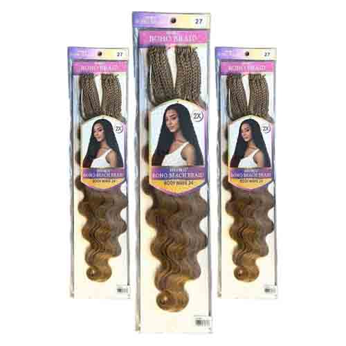 Vivitress Boho Collection Body Weave 24" # 27 – Hochwertige Haarverlängerung 120g