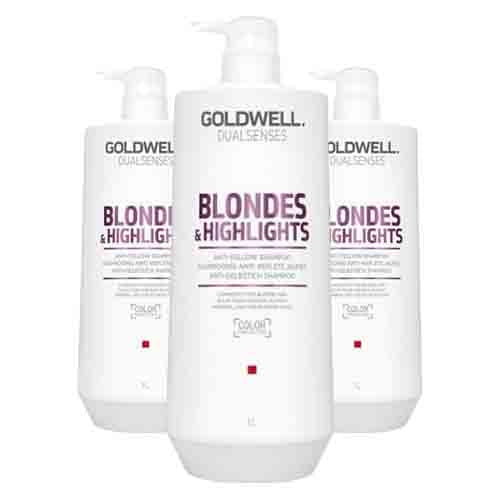 Goldwell Shampoo Blondes & Highlights Anti-Gelb – Farbschutz 1000ml