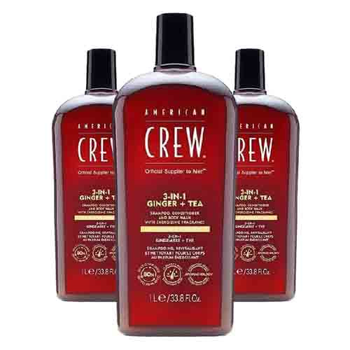 American Crew 3-In-1 Shampoo, Conditioner & Body-Wash Ginger & Tea – 1000ml