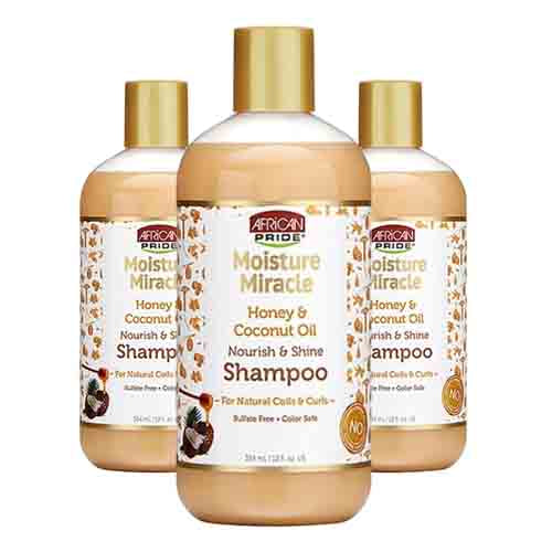 African Pride Shampoo mit Honig & Kokosnussöl – Feuchtigkeit 354ml