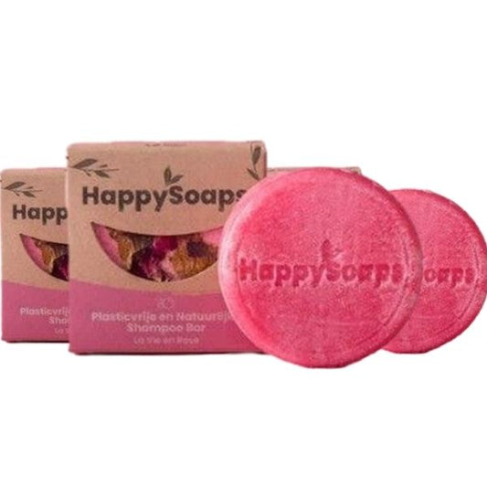 HappySoaps Shampoo Bar La Vie en Rose – Verwöhnung 70g