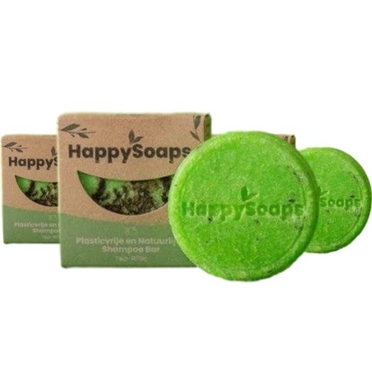 HappySoaps Shampoo Bar Tea-Riffic – Beruhigende Wirkung 70g