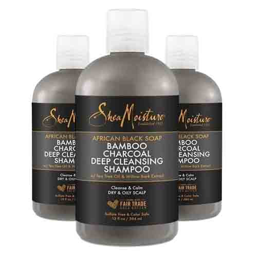Shea Moisture Shampoo mit Afrikanischer Schwarzer Seife – Tiefenreinigung 384ml