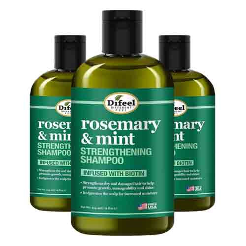 Difeel Shampoo mit Rosmarin & Minze – Haarstärkung mit Biotin 355ml
