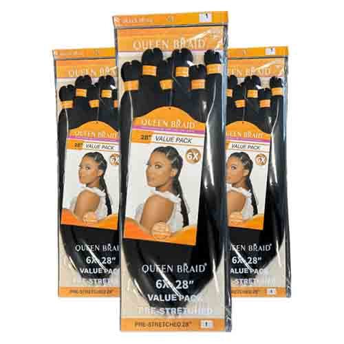Queen Braids Haarverlängerung Pre Stretched 28'' 1 – Leicht & Pflegeleicht 300g
