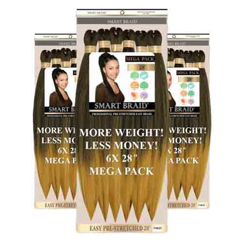 Smart Braids Haarverlängerung Pre Stretched 6x T1B/27 – 100g