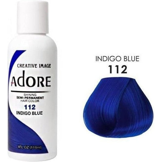 Adore Haarfarbe Indigo Blue 112 – Semi-Permanent 118ml