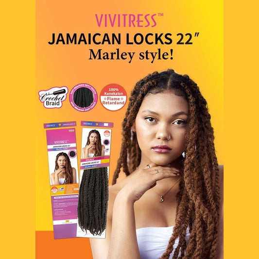 ViviTress Jamaican Lock 22" – 1B – Hochwertige Haarverlängerung 100g
